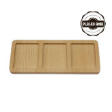 بیسکوئیت خوری 3 خانه طرح چوب رنگ تیره