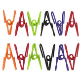 گیره رنگی لباس فلزی روکش دار بسته 12 عددی