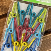 گیره رنگی لباس فلزی روکش دار بسته 12 عددی