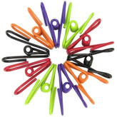 گیره رنگی لباس فلزی روکش دار بسته 12 عددی