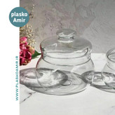 قندان شکلات خوری شیشه ای کلاسیک بزرگ