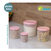 سرویس جا حبوباتی گرد اپل تاپ 4 عددی اشکان پلاستیک