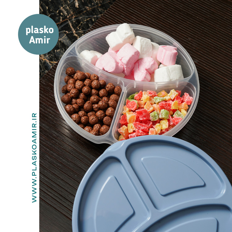 ظرف غذا 3 خانه گلدپلاست مدل مایا بزرگ