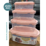 ظرف نگهدارنده پلی نیک مدل مستطیل مجموعه 4 عددی