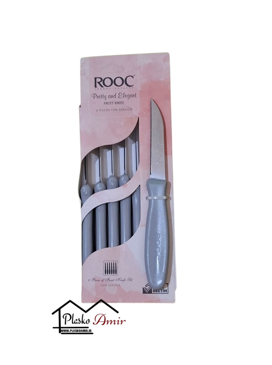 چاقو میوه خوری 6 عددی ROOC روک مدل الگانس