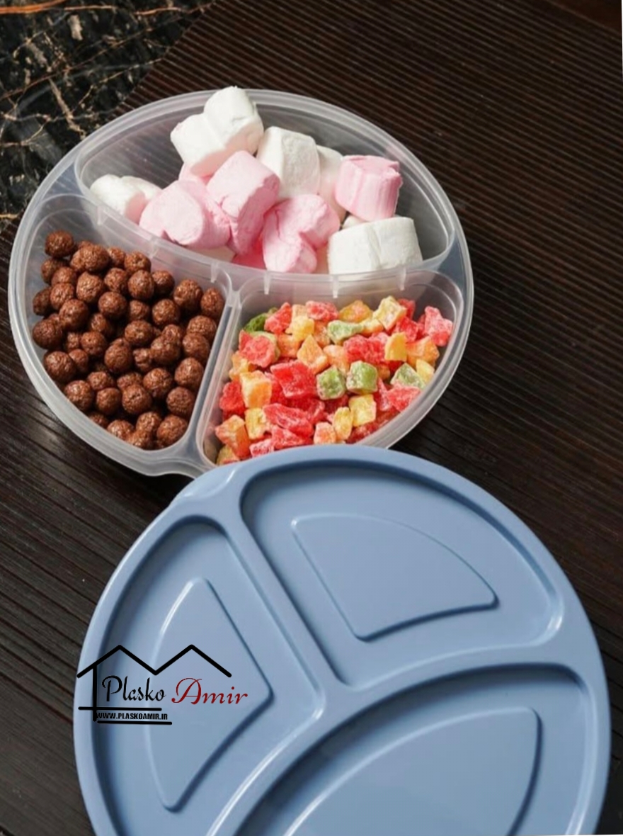 ظرف غذا 3 خانه گلدپلاست مدل مایا بزرگ