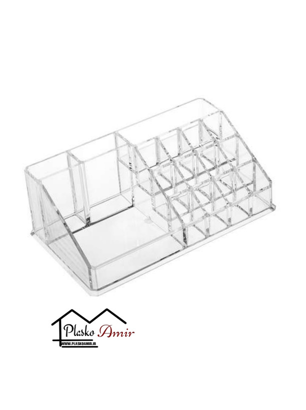 استند لوازم آرایشی رومیزی اکرولیک رویه اصلی مدل 16 خانه