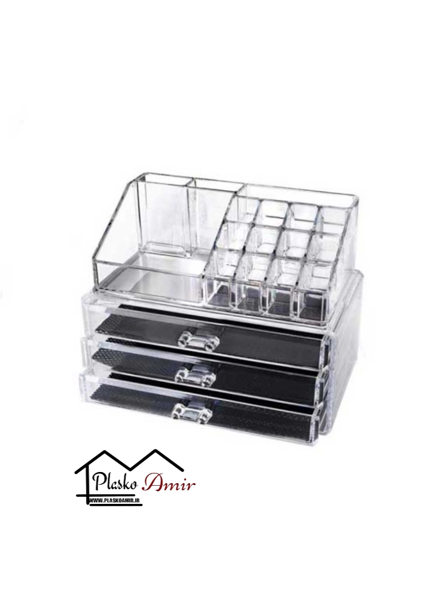 استند لوازم آرایشی سه کشو جنس اصلی ویژن