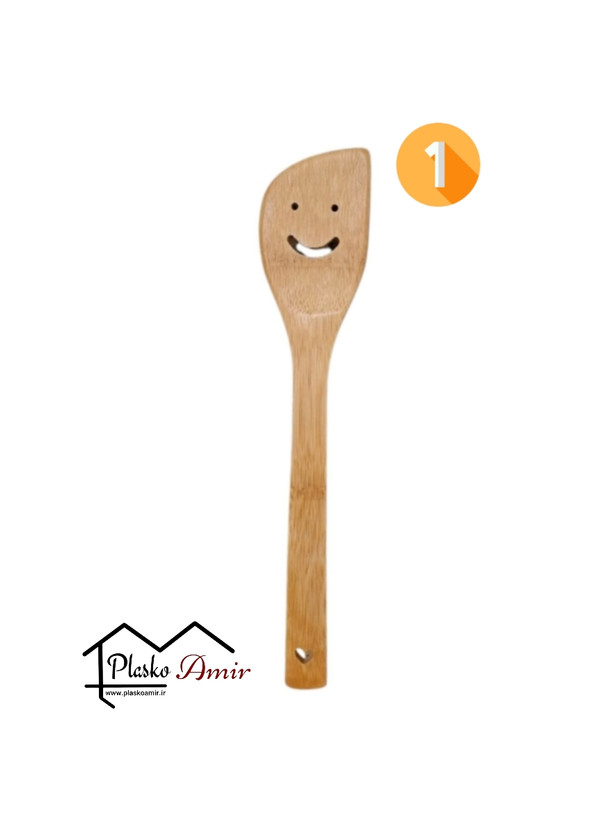 کفگیر  چوبی بزرگ مدل لبخند