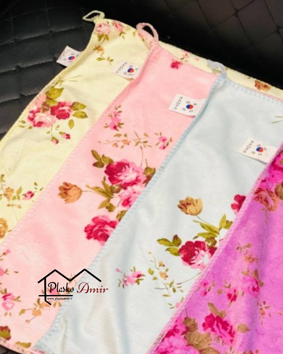 دستمال آشپزخانه آنجل فانتزی گلدار حوله ای 40در 40