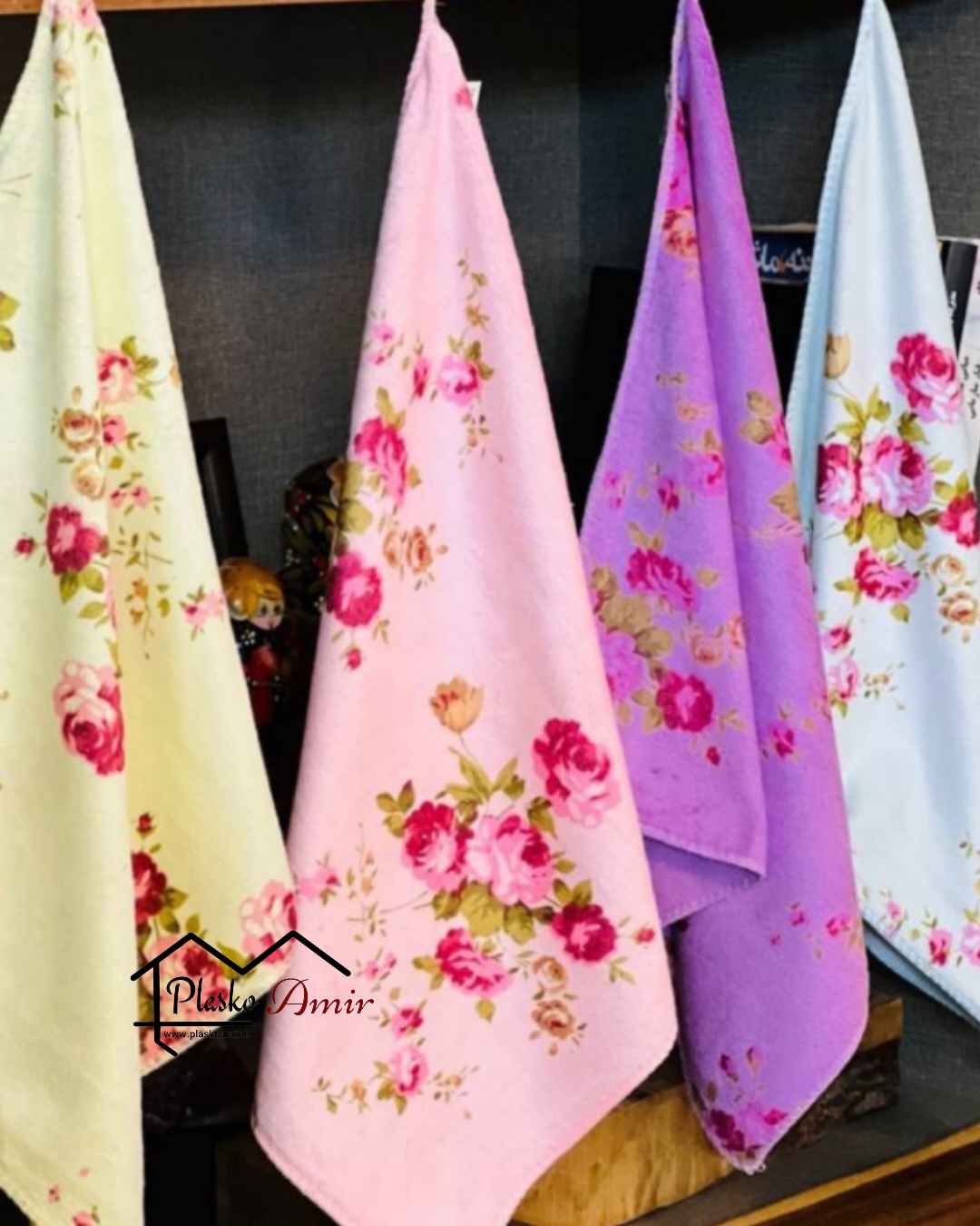 دستمال آشپزخانه آنجل فانتزی گلدار حوله ای  40در 40