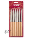 چاقو میوه خوری اسپیناس دسته چوبی 6 عددی وکیوم ROOC