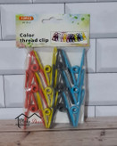 گیره رنگی لباس فلزی روکش دار بسته 12 عددی