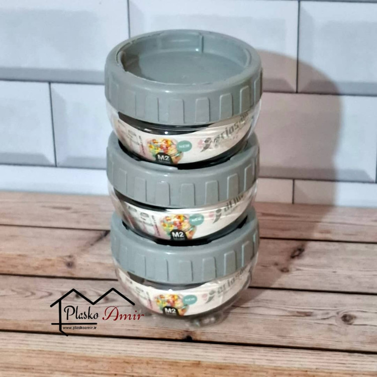 بانکه حبوبات آریسام M2 مجموعه 3عددی ظرفیت 50 میلی لیتر
