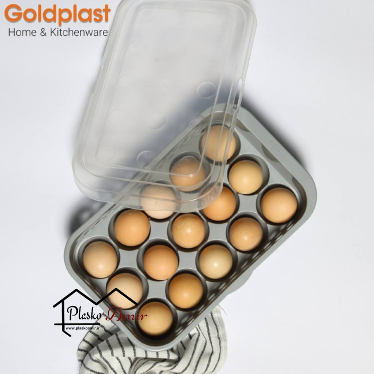 جا تخم مرغی 15 خانه درب دار گلدپلاست