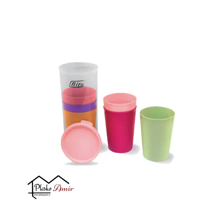 لیوان گرد مسافرتی بیتا بسته 6 عددی