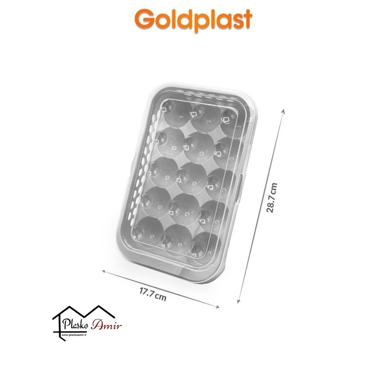 جا تخم مرغی 15 خانه درب دار گلدپلاست