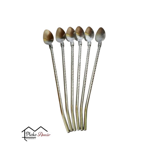 قاشق نی دار شربت پیچی استیل