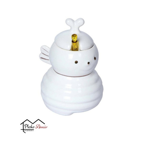 ظرف عسل خوری سرامیکی طرح زنبور