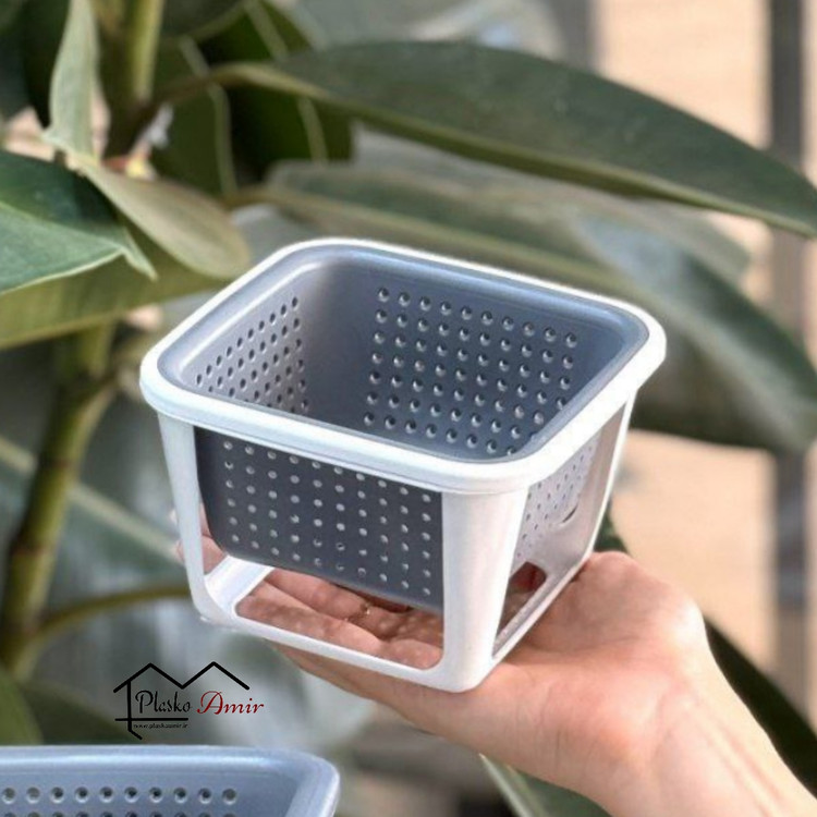 تفاله گیر سینک پایه دار سیلیکونی مربع