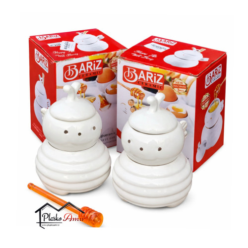 ظرف عسل خوری سرامیکی طرح زنبور