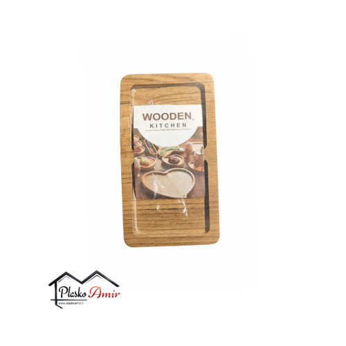 بیسکوئیت خوری 2 خانه طرح چوب رنگ تیره