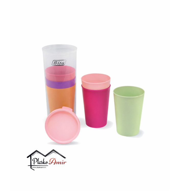 لیوان گرد مسافرتی بیتا بسته 6 عددی