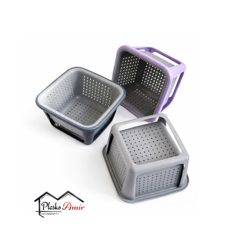 تفاله گیر سینک پایه دار سیلیکونی مربع