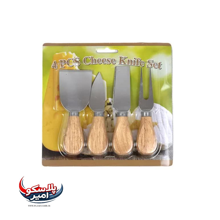 ست کارد صبحانه خوری مدل دسته چوبی 4 عددی