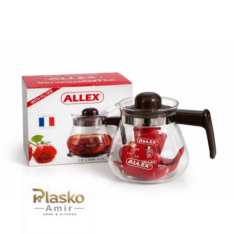 قوری پیرکس الکس مدل ایواکی فرانسه بزرگ گنجایش ۱۰۰۰ml